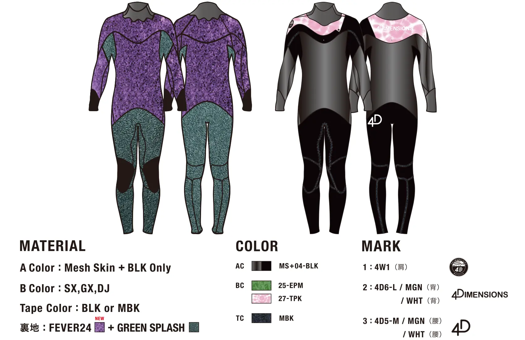 4DS24-20「SEALS E.T SF」STANDARD MODEL ｜4D Wetsuits｜4DIMENSIONS