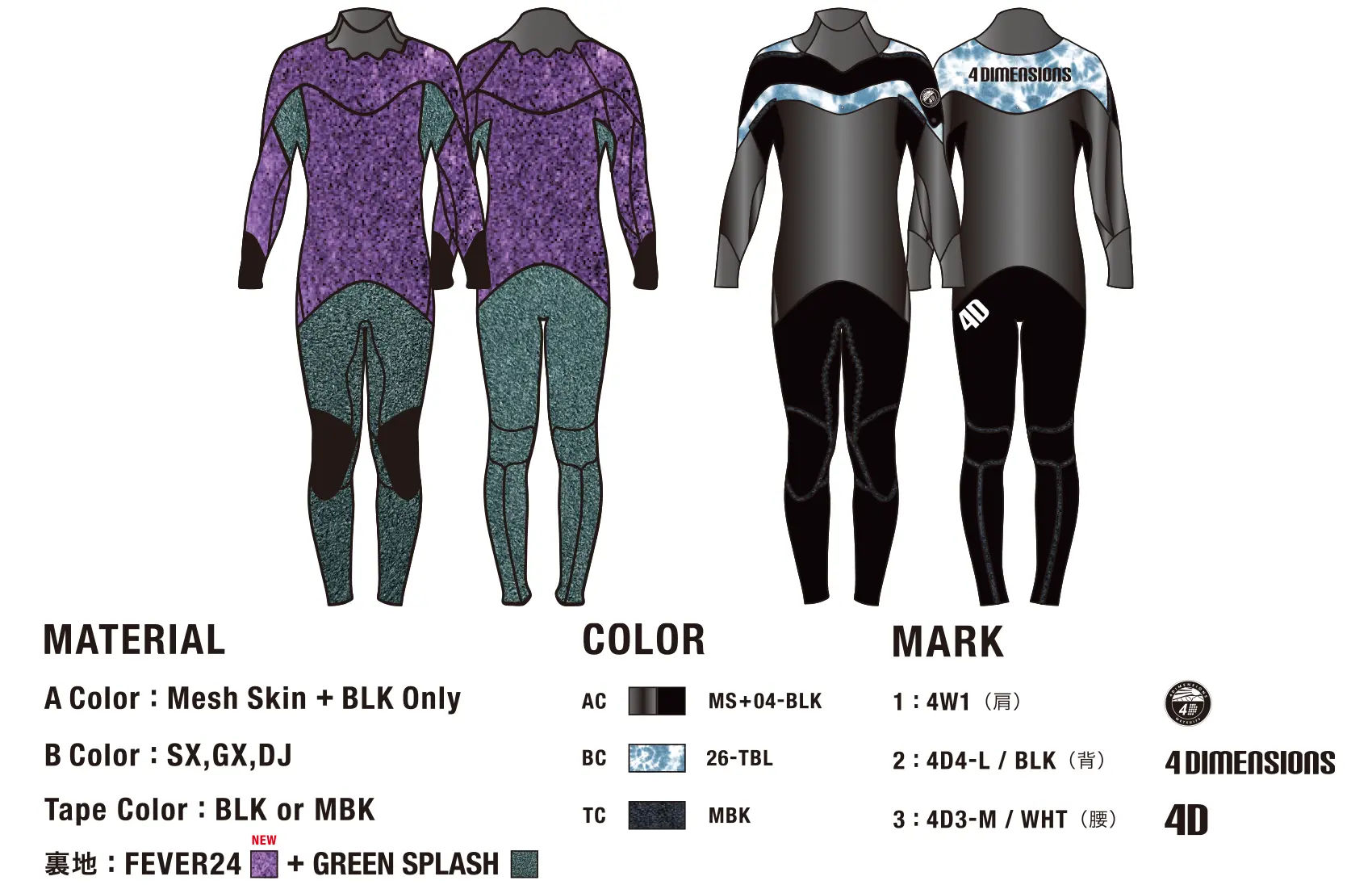 4DS24-19「SEALS REAL SF」STANDARD MODEL ｜4D Wetsuits｜4DIMENSIONS